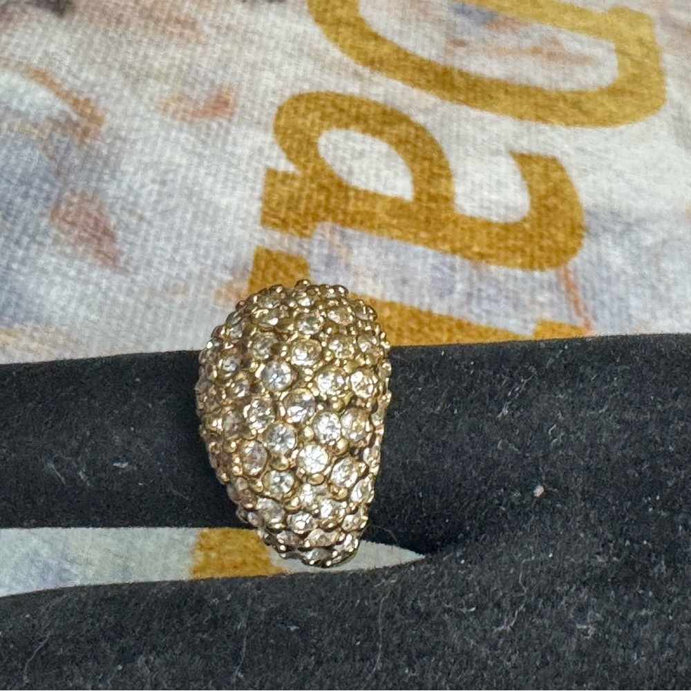 Vintage Pave Dome Ring 18KHGE - Picture 3 of 10